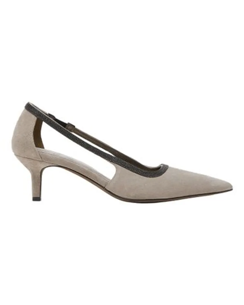 Brunello Cucinelli City-Pumps mit Monili Grey