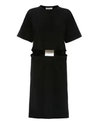 J.W.Anderson Midi-T-Shirt-Kleid Hinge Black