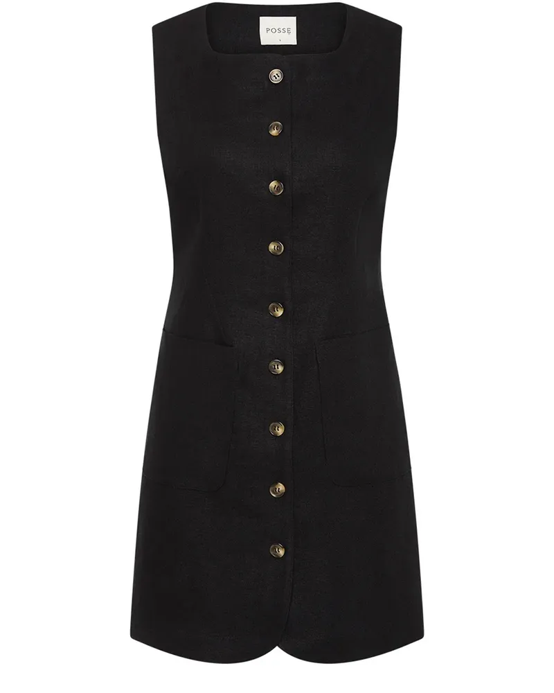 Posse Button-Down-Kleid Emma in Maxi-Länge 