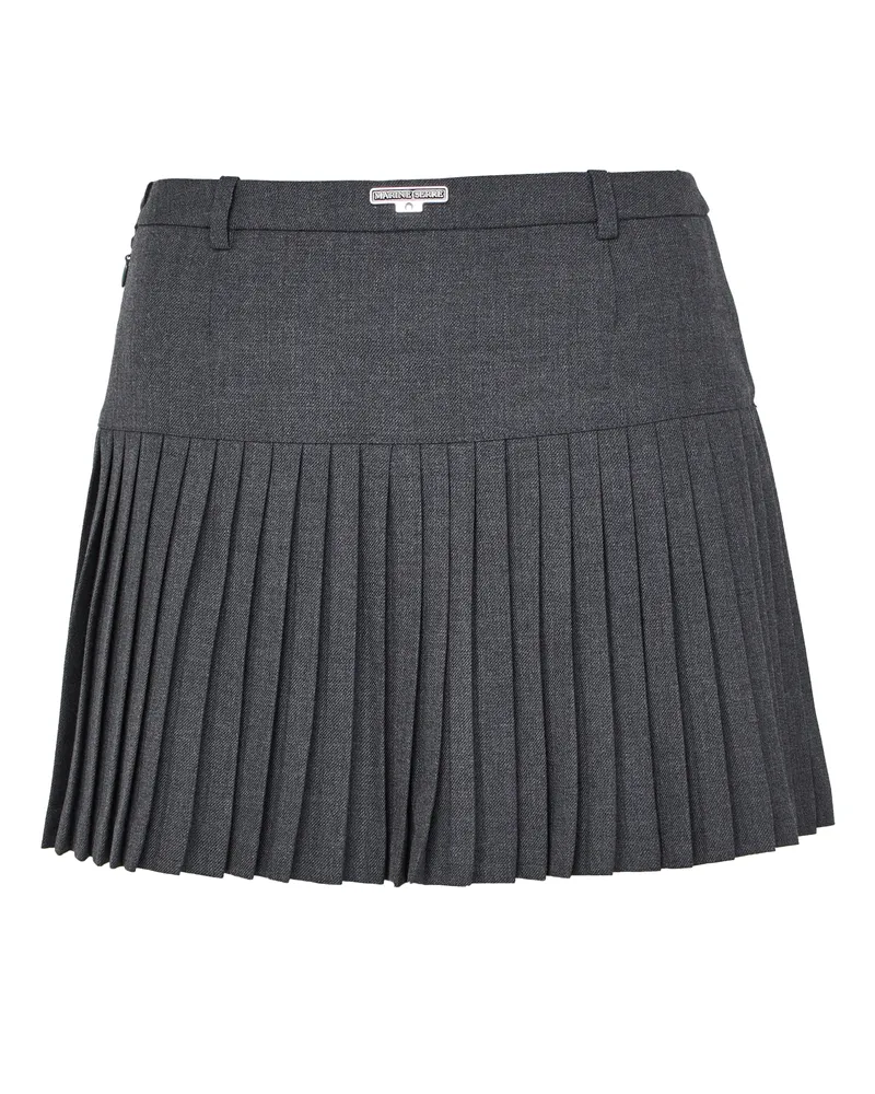 Marine Serre Tailoring-Plisseerock aus Jacquard Moon Diamond 