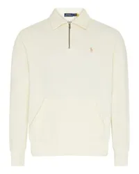 Ralph Lauren Sweatshirt mit Reißverschlusskragen Off-white