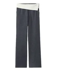 Claudie Pierlot Gerade Hose kontrastierender Gürtel Grey