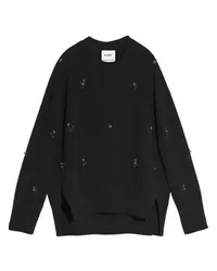 Barrie Ikonischer Oversized-Kaschmirpullover mit Stickerei Black