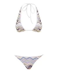 Missoni Häkelbikini mit Zickzackmuster und Lurex Multicolor