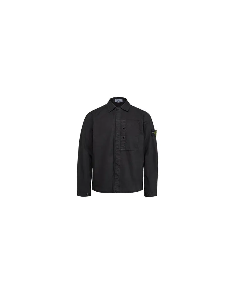 Stone Island Langärmeliges Hemd Black