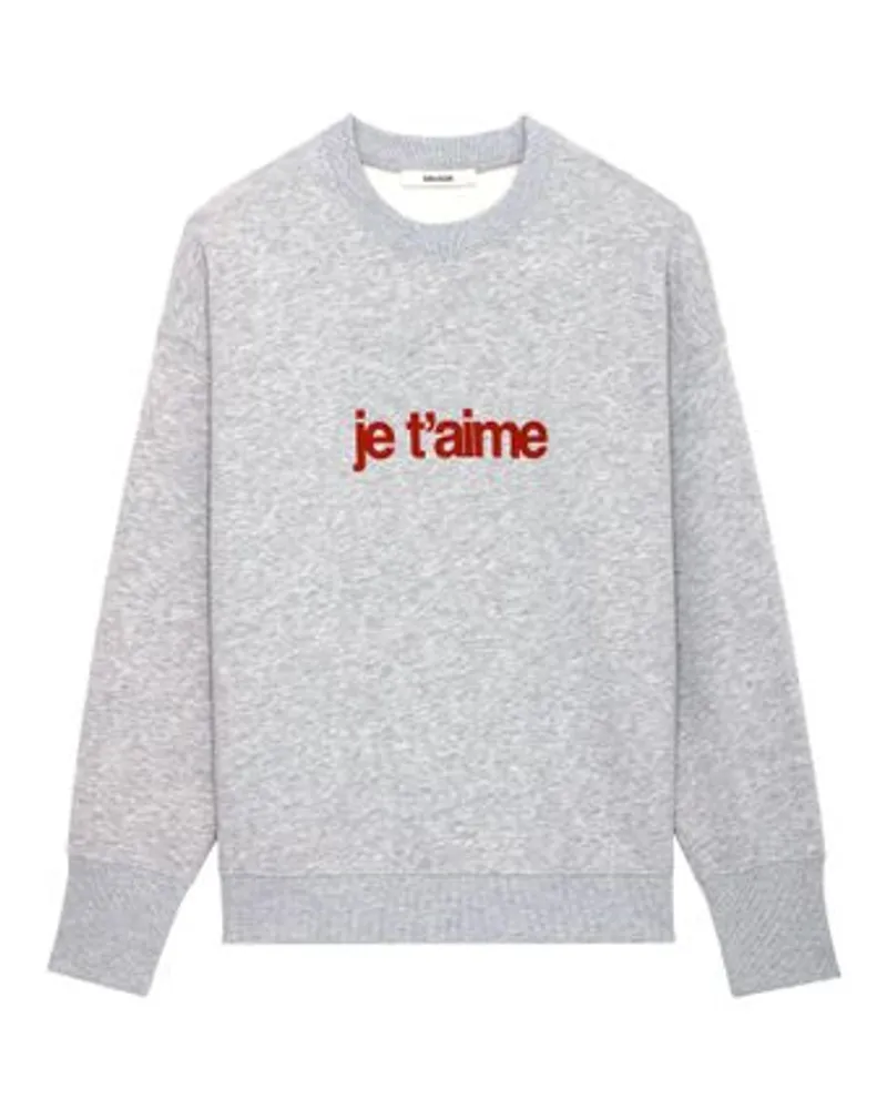 Zadig & Voltaire Sweatshirt Oscar Je T'aime Grey