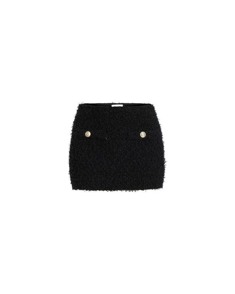 Balmain Minirock aus Strick mit zwei Knöpfen Black