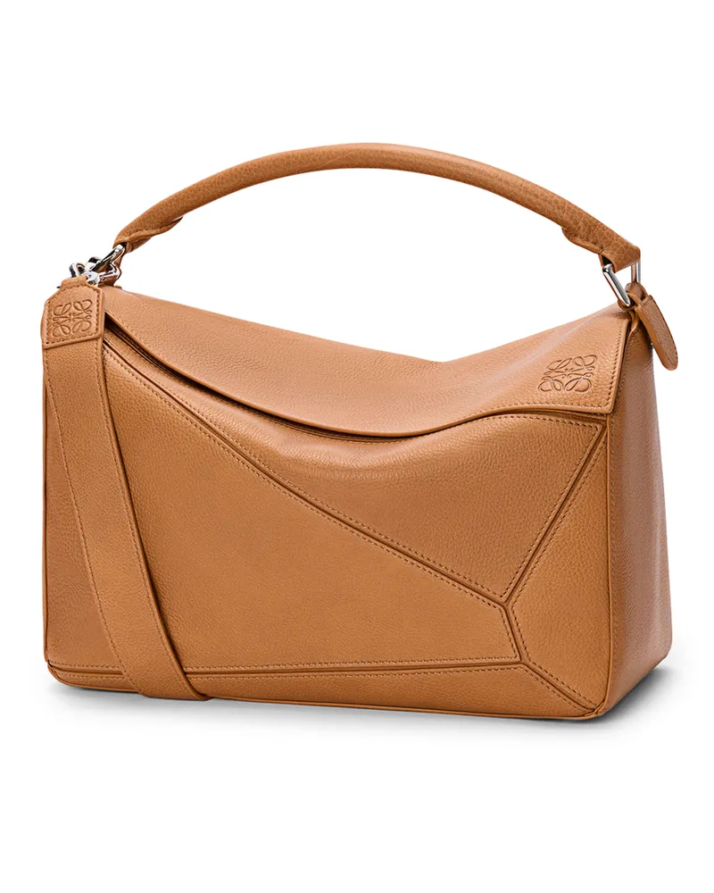 Loewe Große Tasche Puzzle aus genarbtem Kalbsleder 