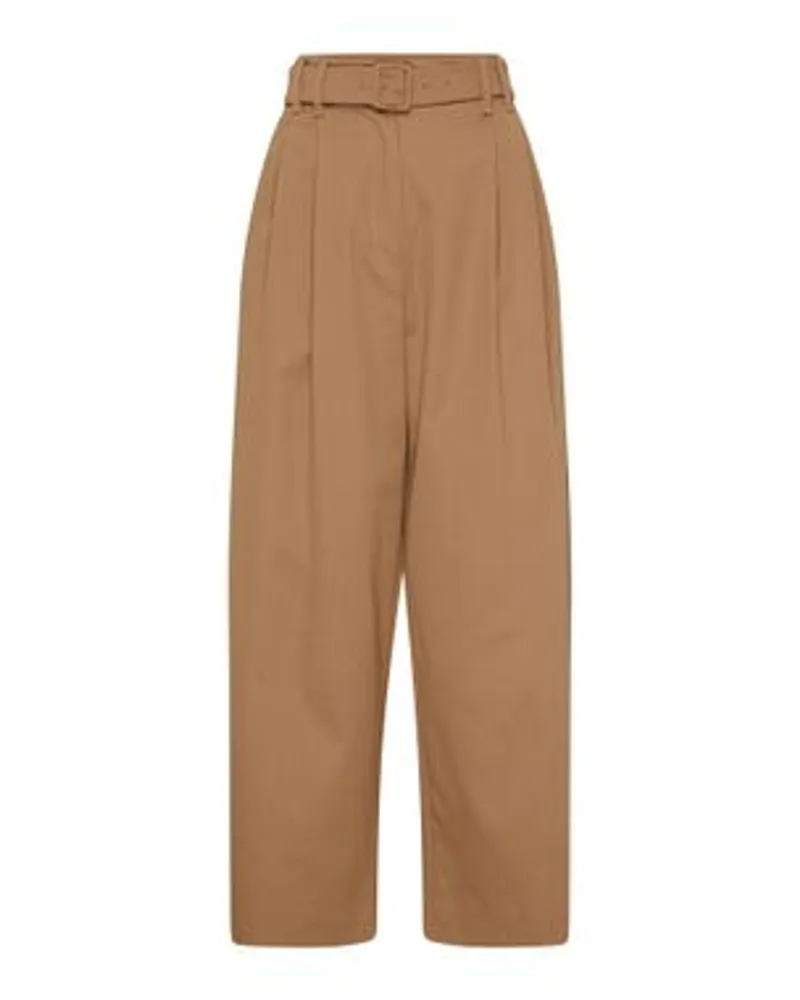 Max Mara Hosen mit geradem Bein Dina Beige