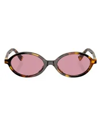 Miu Miu Ovale Sonnenbrille Yellow