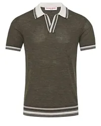 Orlebar Brown Poloshirt Horton Tipping mit Multistreifen-Detail Brown