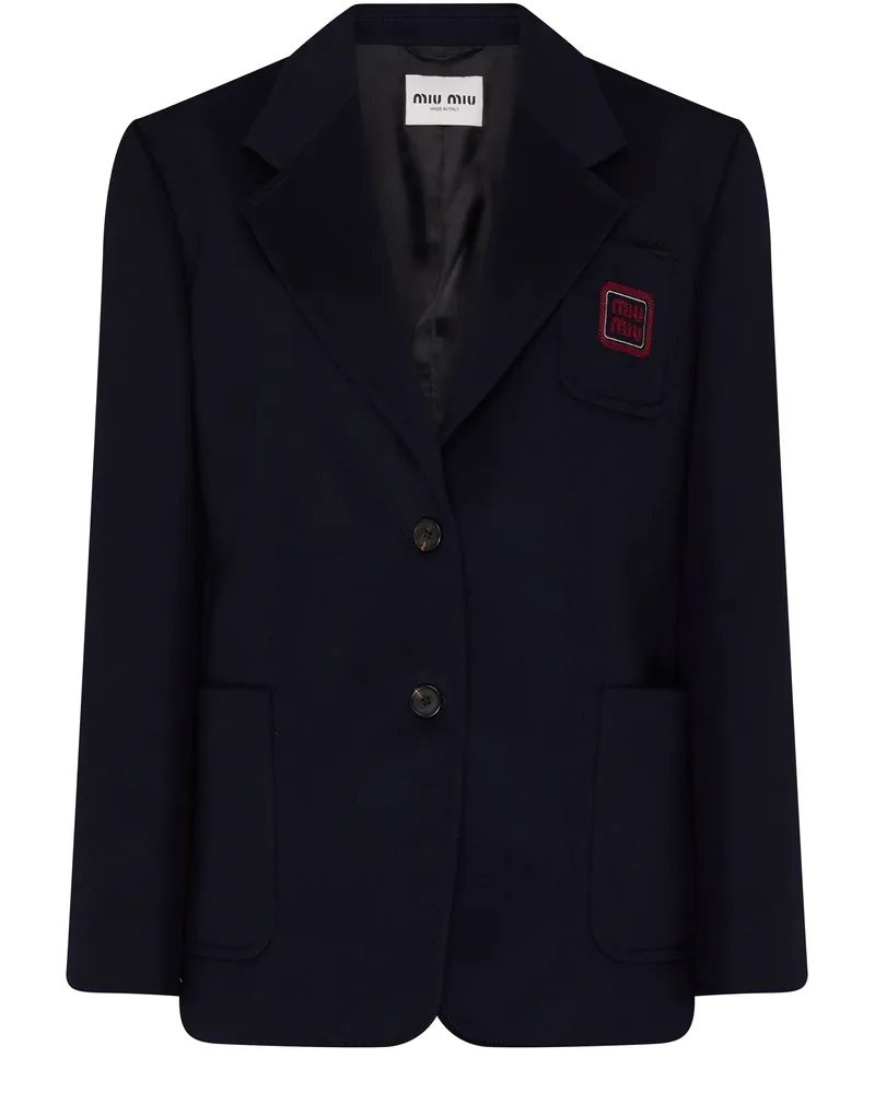 Miu Miu Gerade geschnittene Samtjacke 