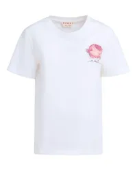 Marni T-Shirt mit Blumen-Patch White