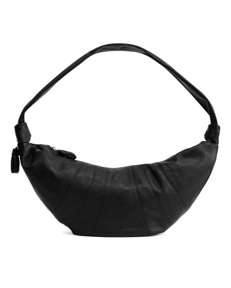 Christophe Lemaire Große Tasche aus genarbtem Leder Croissant 