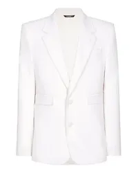 Dolce & Gabbana Einreihige Jacke White