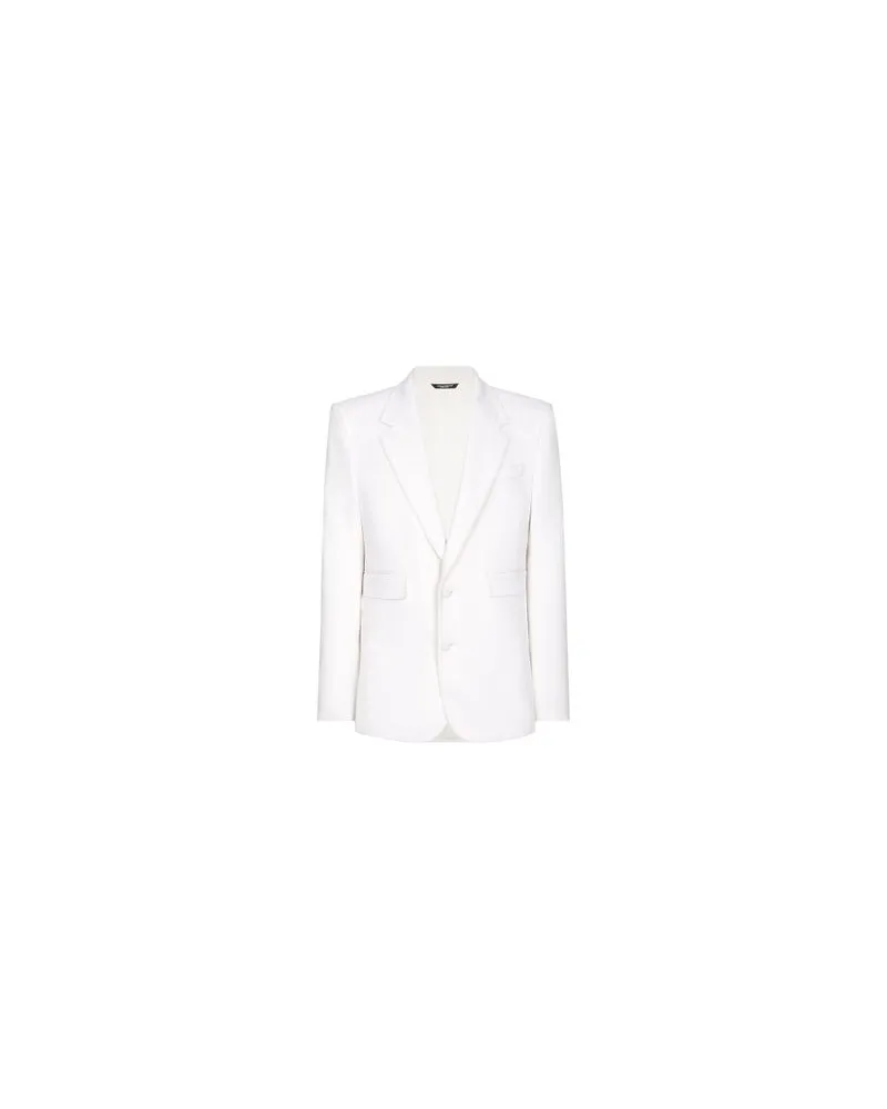 Dolce & Gabbana Einreihige Jacke White