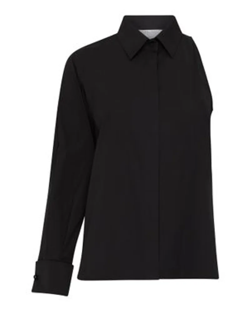 Max Mara One-Shoulder-Shirt Centro Black