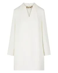 Valentino Garavani VLogo Chain Kleid im Kaftan-Stil Off-white