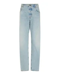 Miu Miu Baggy-Jeans Blue