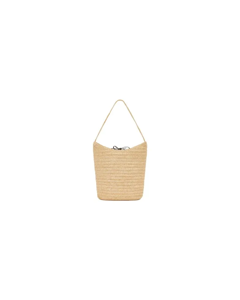 The Row Schultertasche Alma aus Raffia Beige