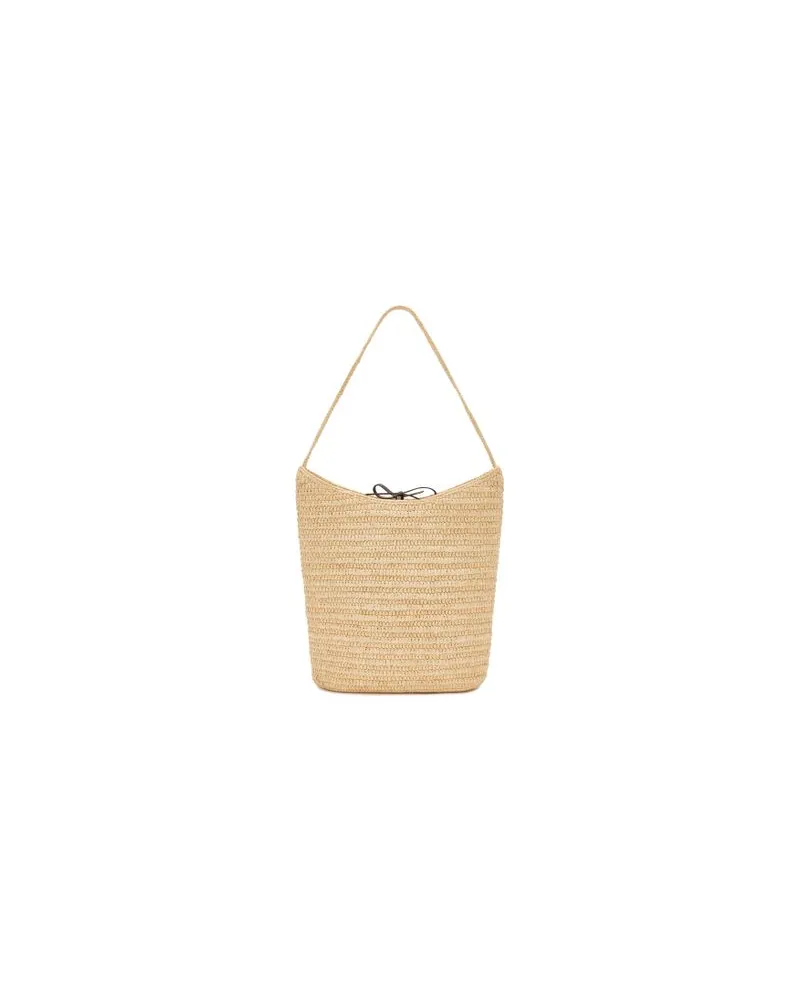 The Row Schultertasche Alma aus Raffia Beige