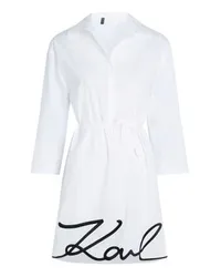 Karl Lagerfeld Karl Signature Strand-Hemdkleid White