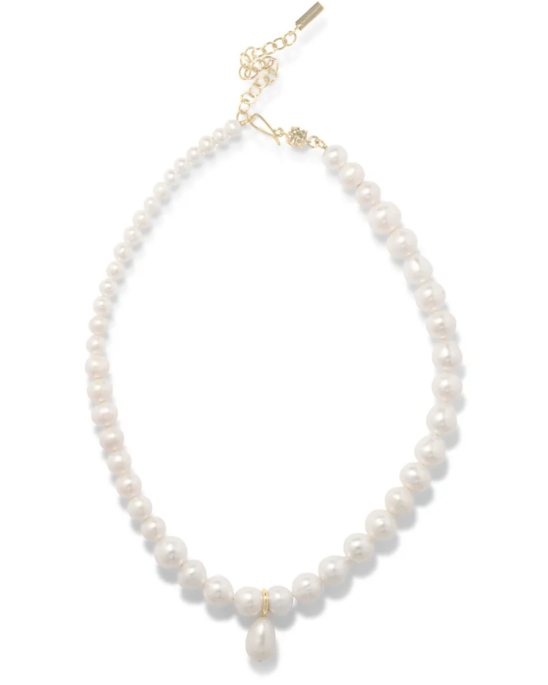 Completedworks Halskette aus recyceltem Gold Vermeil mit Perlen und Zirkonias 