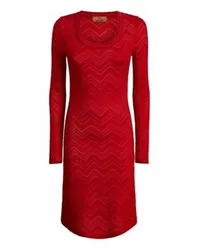 Missoni Kleid mit Ton-in-Ton-Zickzackmuster und Lurex Red