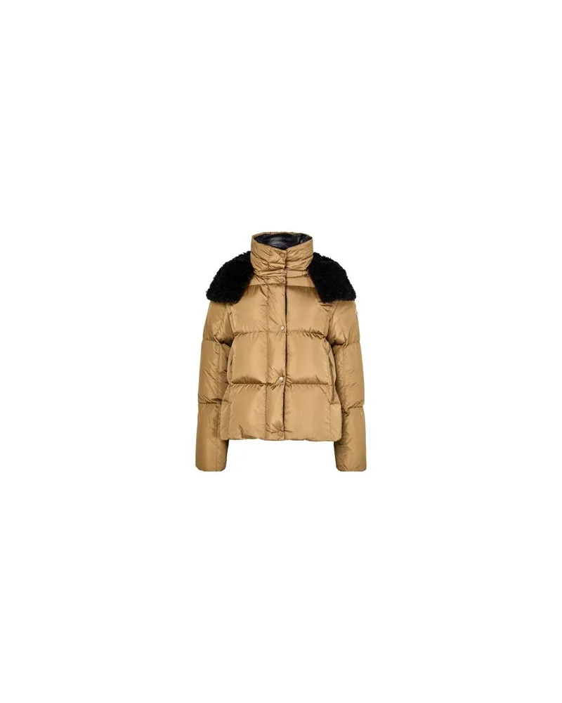 Moncler Castelnou hooded down jacket Beige