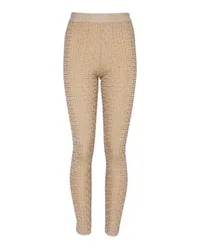 Balmain Leggings Monogramm PB Labyrinthe Beige