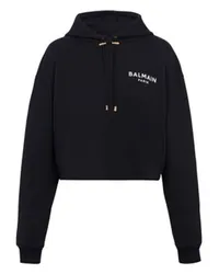 Balmain Kurzes Sweatshirt Öko-Design Black