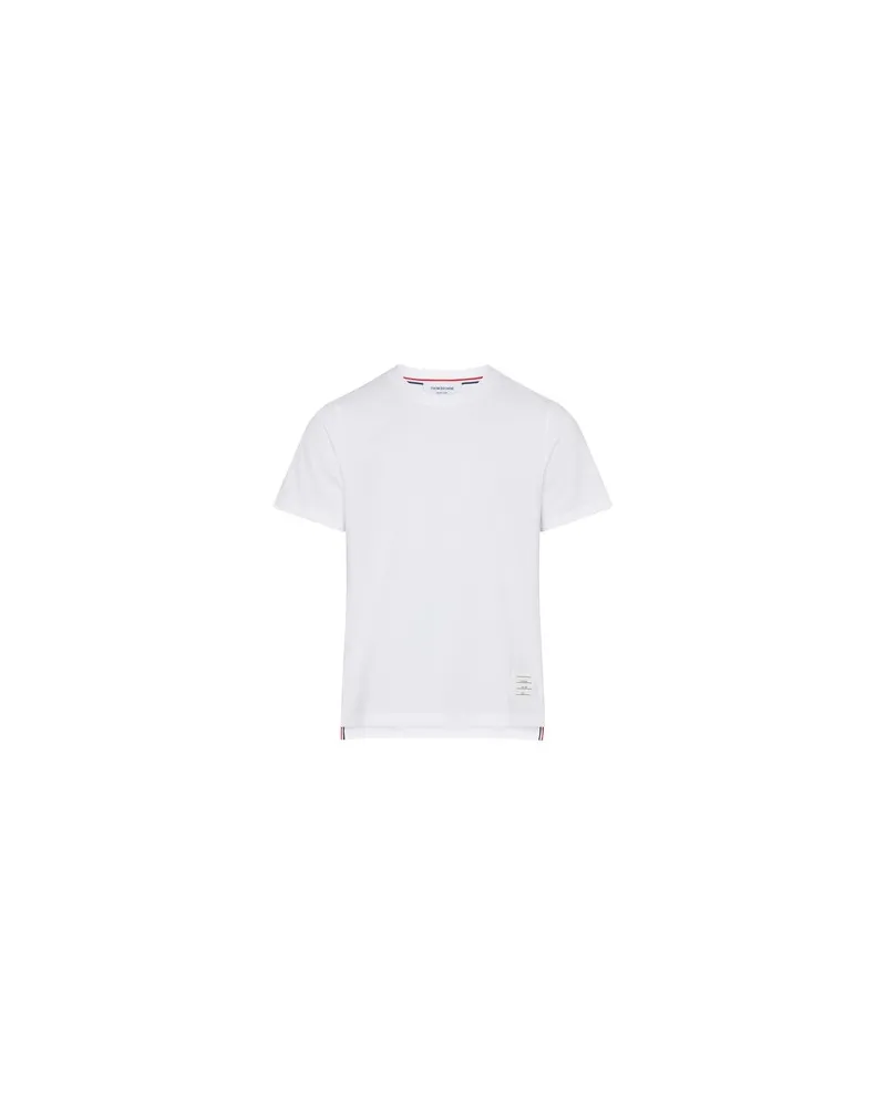 Thom Browne Kurzarm-T-Shirt mit Seitenschlitz White