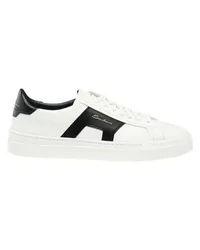 Santoni Sneakers mit Doppelschnalle White