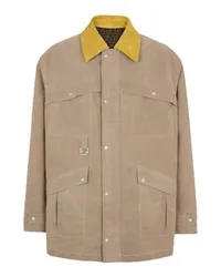 Fendi Einreihiges Blouson mit Hemdkragen Beige