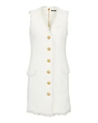 Balmain Ärmelloses Kleid White