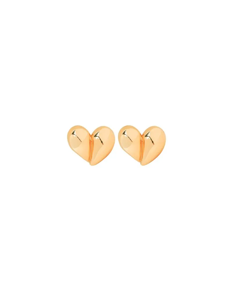 Bottega Veneta Drop Clip Earrings Gold