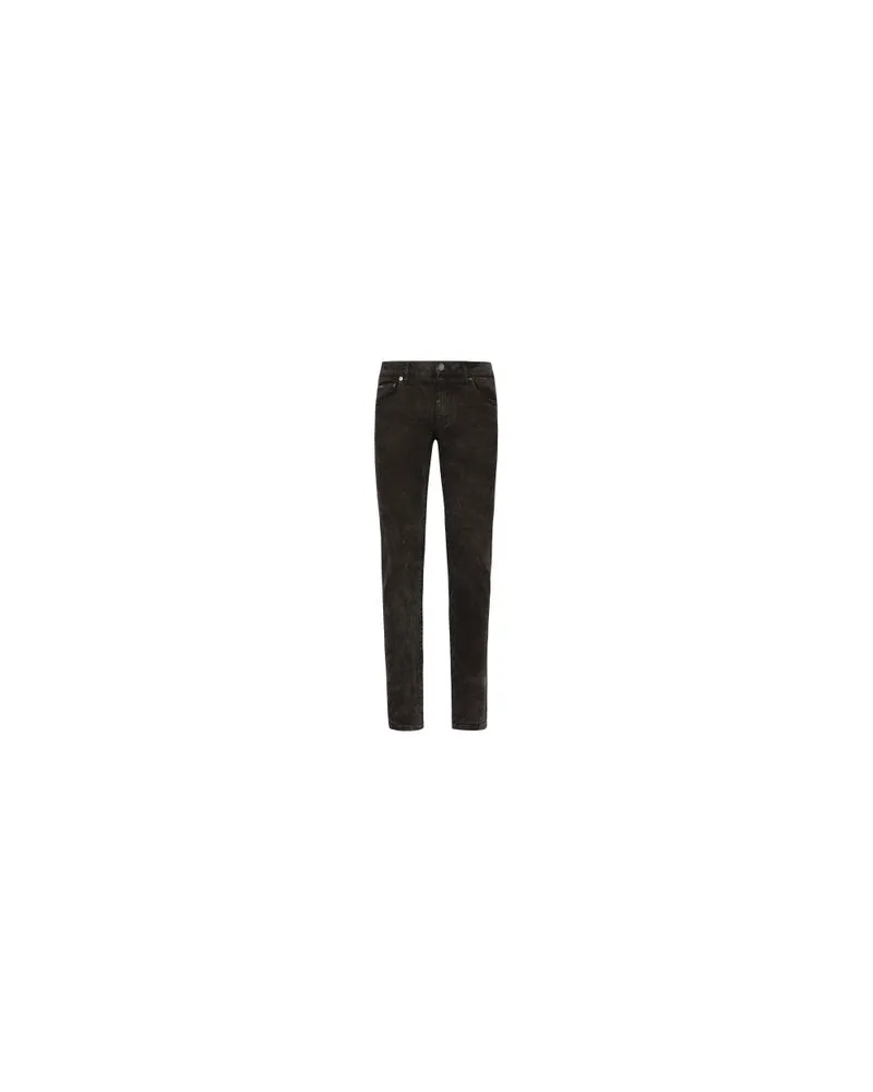 Dolce & Gabbana Stretch-Jeans Skinny mit Marmor-Effekt Multicolor