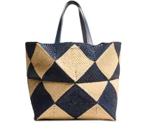 Puzzle Fold Tote Diamond XXL aus Raffia
