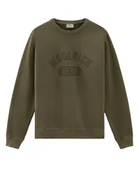 Woolrich Stückgefärbtes Rundhalssweatshirt Green