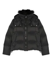 Yves Salomon Daunenjacke mit Lammfellkragen Black