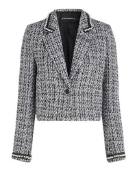 Karl Lagerfeld Bouclé-Jacke mit Perlenverzierung Black