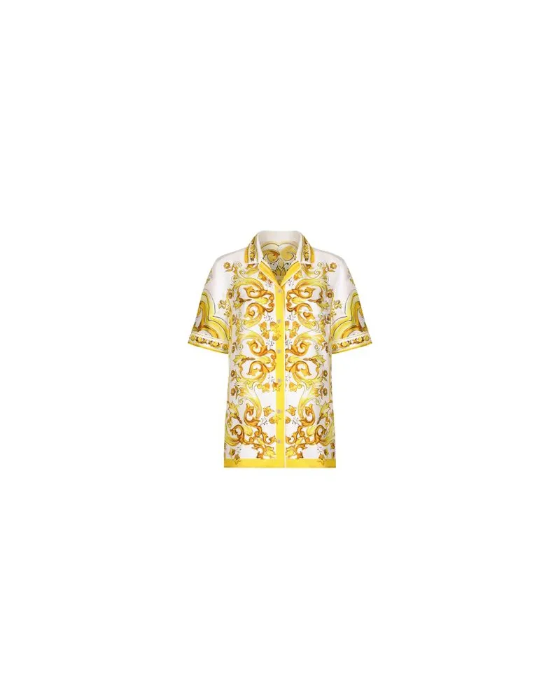 Dolce & Gabbana Majolika-Shirt mit kurzen Ärmeln Multicolor