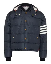 Thom Browne Daunenjacke mit abnehmbarer Kapuze 4-Bar Navy