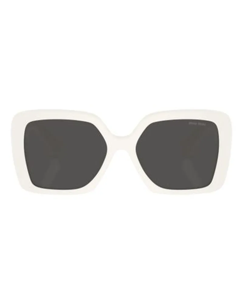 Miu Miu Irregular Sonnenbrille Mu 10ys White