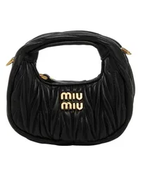 Miu Miu Nanotasche Miu Wander mit Steppung Black