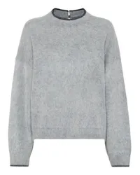 Brunello Cucinelli Pullover mit Monili Grey