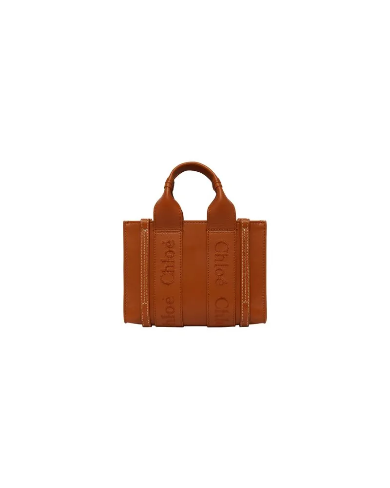 Chloé Mini-Cabas-Tasche Woody Brown