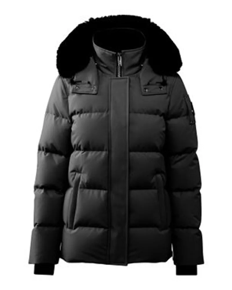 Moose Knuckles Jacke mit Lammfell Cloud 3q Black