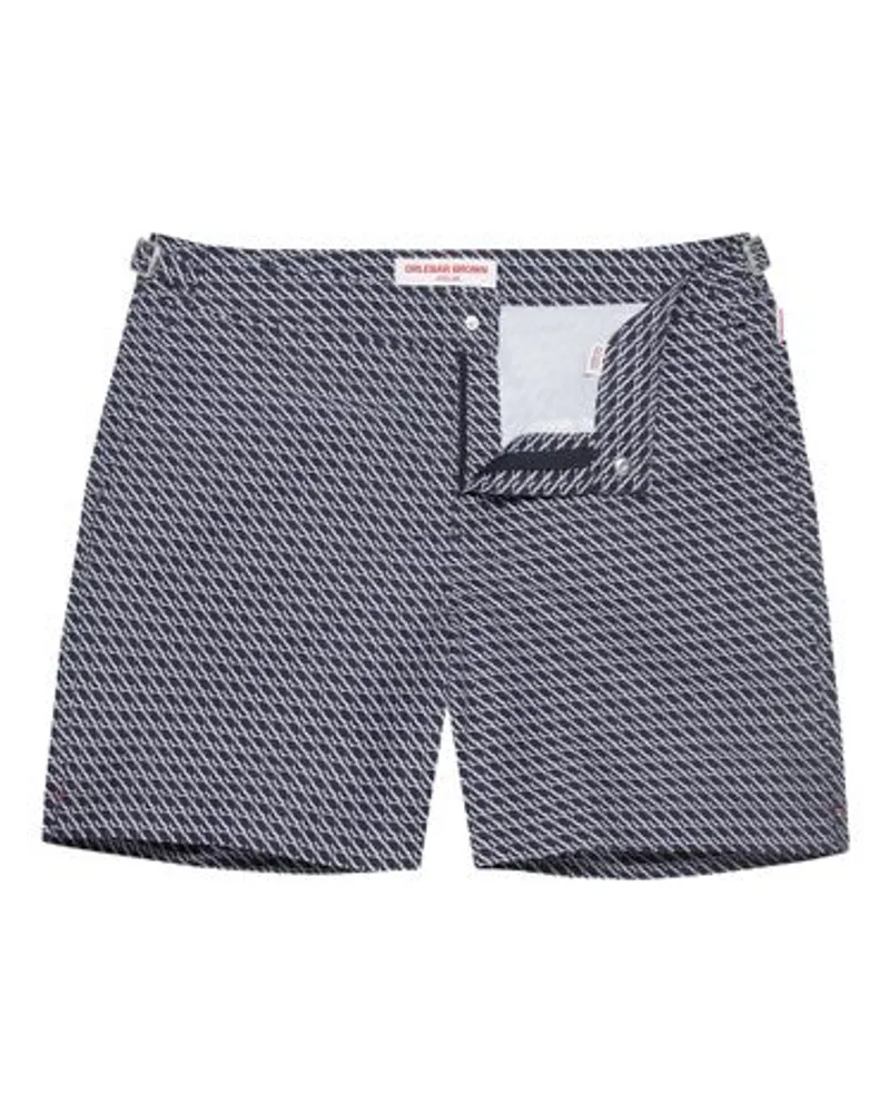 Orlebar Brown Halblange Badeshorts Bulldog Orbit Navy