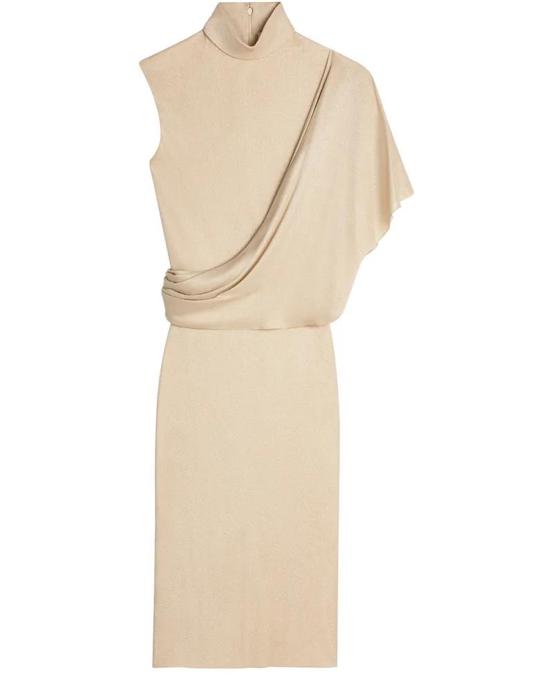 Celine Drapiertes Kleid aus glänzender Viskose 